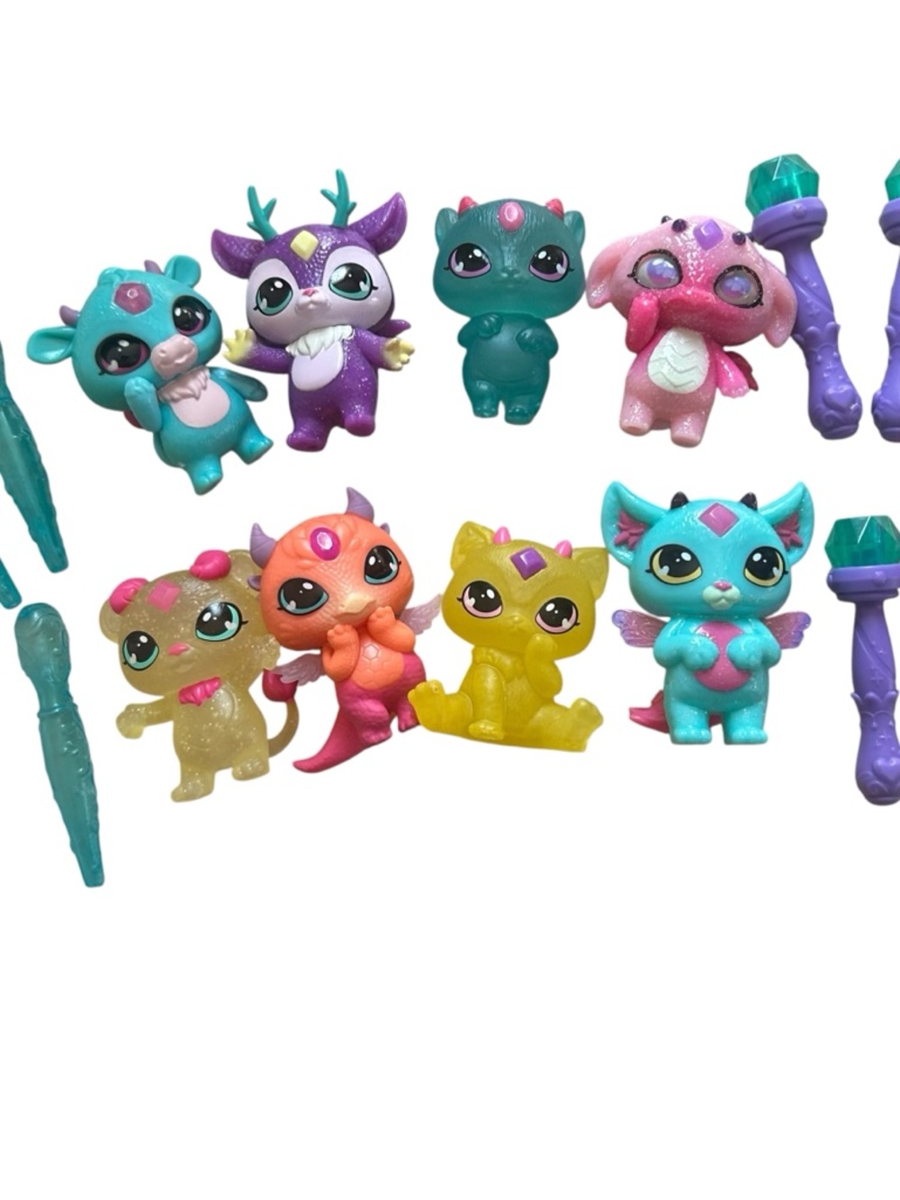 Magic Mixies Mixlings Series 1 & Sparkle Mega Pack Lot 8 Mini Figures & 6 Wands